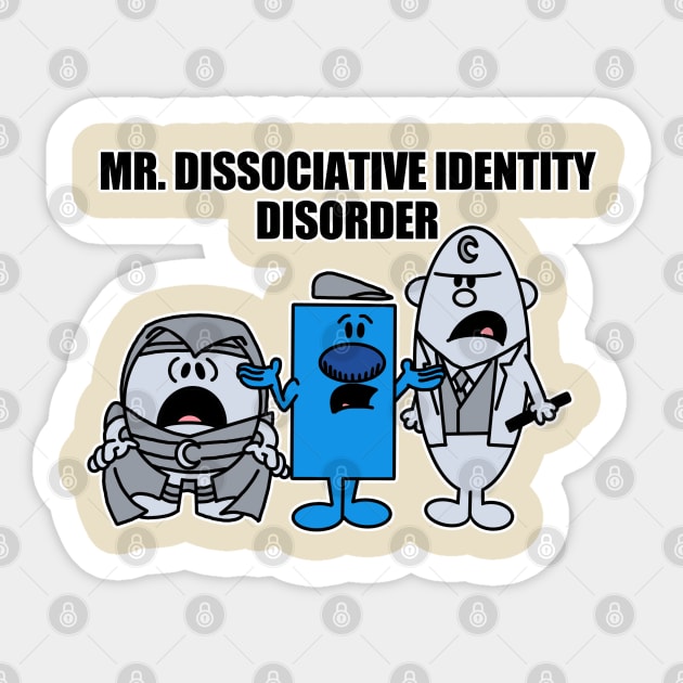 Mr. Dissociative Identity Disorder Sticker by Stuntman Fred's Fan Art